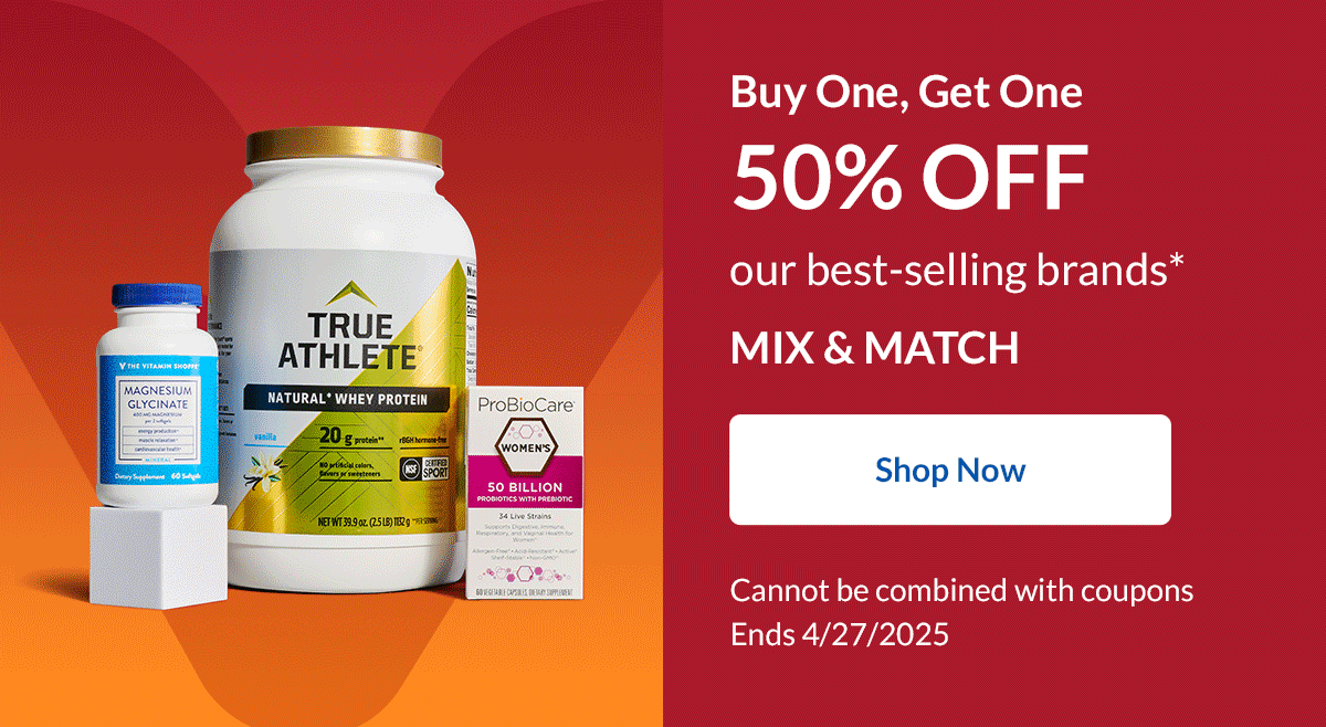 Buy One, Get One 50% OFF | Mix & Match | Shop Now (Ends 4/27/2025)