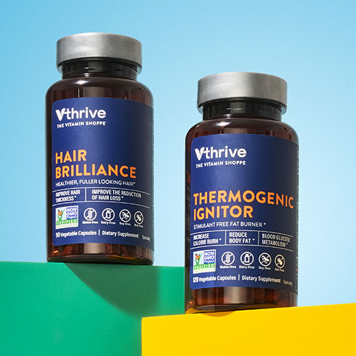 Vthrive The Vitamin Shoppe® Hair Brilliance and Thermogenic Ignitor. Shop for these products