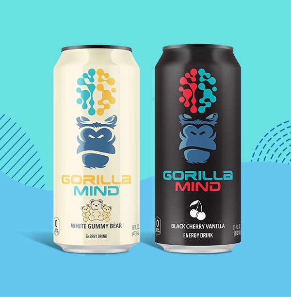 In-store Exclusive Just $1 Gorilla Mind drinks like White Gummy Bear and Black Cherry Vanilla. Shop for these products.
