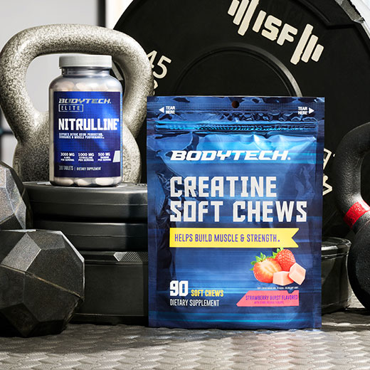 BOGO 50% Off BodyTech® brands like Nitrulline and Creatine Soft Chews. Shop for these products