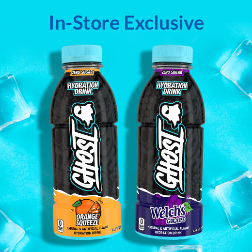 In-Store Exclusive - Just $1 on GHOST® Hydration drinks* like Orange Squeeze and Welch's Grape. More Store Deals