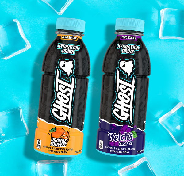 Just $1 GHOST® Hyration drinks* like Orange Squeeze and Welch's Grape. Shop for these products