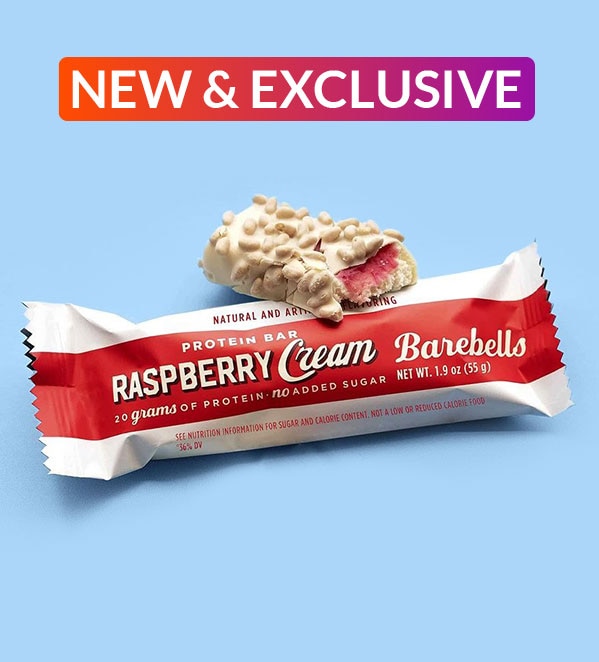 New and Exclusive Raspberry Cream flavor Barebells. Shop for these products