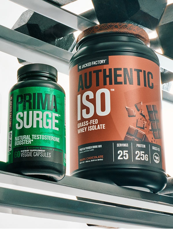 Jacked Factory ISO Grass-Fed Whey Isolate and Prima Surge. Shop for these products