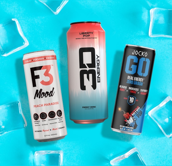Dollar Drinks from F3, 3D ENERGY, and JOCKO GO*. Shop for these products