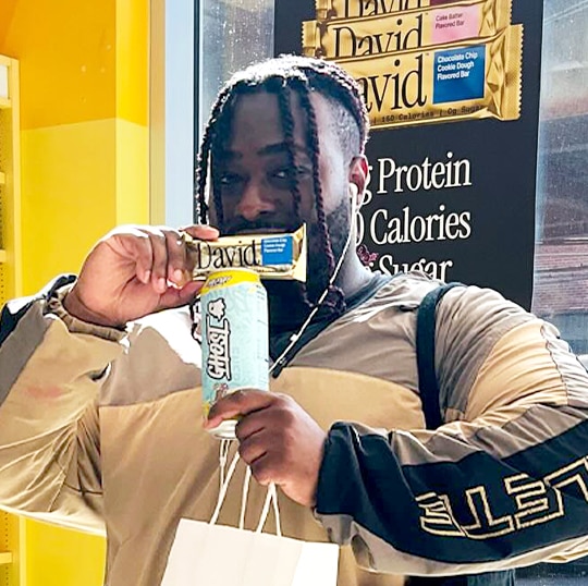 David Protein Bars and GHOST ENERGY
